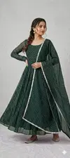 Bs 147 Georgette Printed Anarkali Kurti With Dupatta